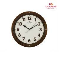 DOGENI นาฬิกาแขวน โดเกนี่ รุ่น WNW015DB สีน้ำตาลเข้ม ขนาด : Ø41.0x หนา 4.2ซม. Wooden Wall Clock