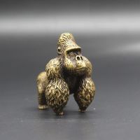 Pure copper office desktop mini ornaments gorilla orangutan home decoration