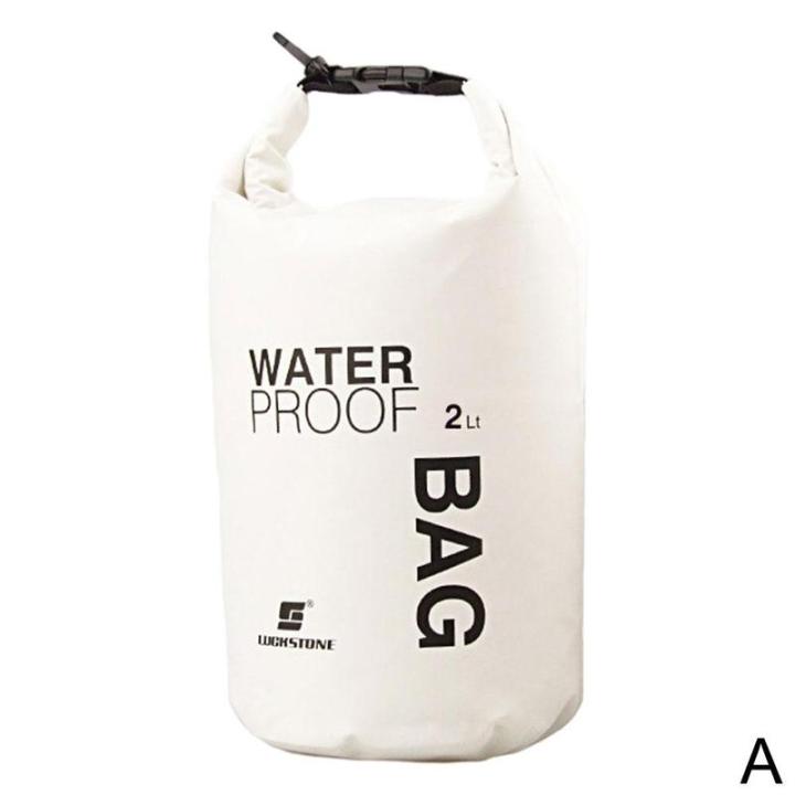 กระเป๋าทรงถังกันน้ำกลางแจ้ง2l-กระเป๋ากันน้ำสะพายไหล่กระเป๋าใส่ของสำหรับล่องแพ-w8c3