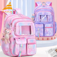 TOP☆Annn Store Student Schoolbag Girl Princess Schoolbag Canvas waterproof schoolbag Double Shoulder backpack