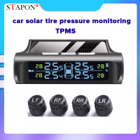 STAPON จอแสดงผลพลังงานแสงอาทิตย์การตรวจสอบแรงดันยางรถยนต์ระบบ TPMS หน้าจอ LCD 4 S1t เซ็นเซอร์ภายนอก