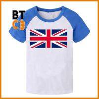 BTC3 ผู้ชายผู้หญิง เสื้อยืดลายธง U nisex แขนสั้น แพลทินัมยูบิลลี่ เสื้อยืด Union Jack ราชินี ผู้ใหญ่เด็ก