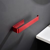 Aluminum Red Finish Bathroom Towel Holder Accessoris Towel Ring No Drill 3M Sticker Towel Rings Towel Rack For Kitchen