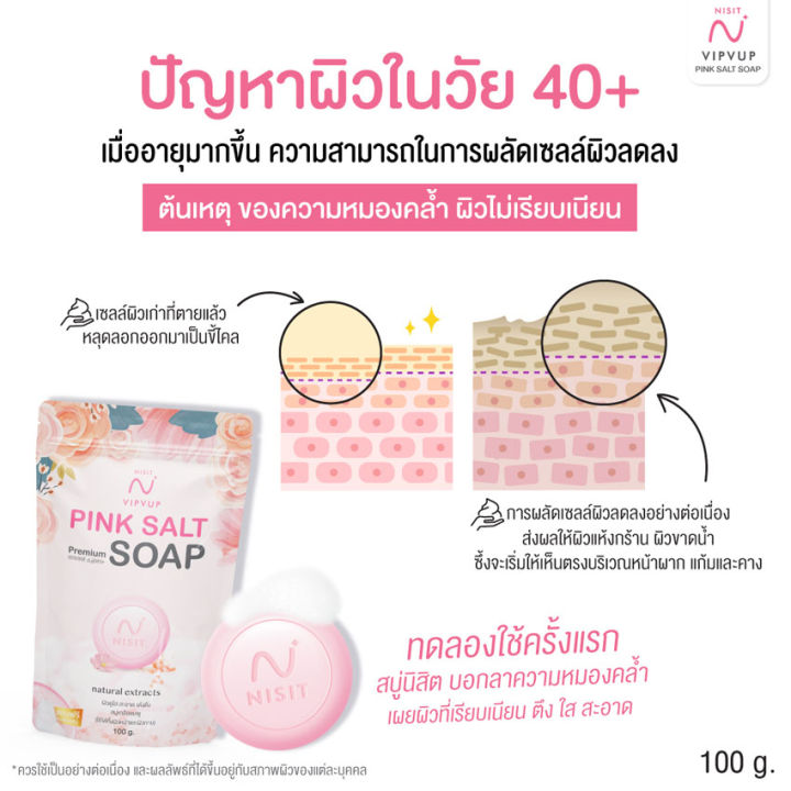 สบู่นิสิต-เกลือชมพู-หิมาลายัน-nisit-pink-salt-soap-นิสิต-พิงค์-โซฟ-สบู่ล้างหน้า-สบู่ทำความสะอาดผิวกาย-100-กรัม-ก้อน-1-ก้อน