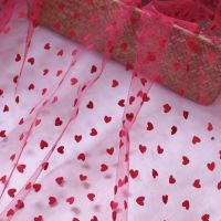 【HOT】¤▼ 1Meter 150 cm wide black white flocked polka dot mesh tulle fabric Girls Bridal Veil Wedding Decoration Fabric