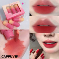 Cappuvini 3ชิ้น/กล่องมินิ Bullet Lip โคลนกำมะหยี่เคลือบลิปเคลือบริมฝีปากเครื่องสำอางติดทนนานชุดลิปสติกลิปกลอส