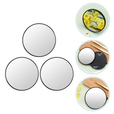 Suction Cup Vanity Travel Vanity Mirror Compact Magnifying Cups Round Single Side Makeup Portable Home Wear-resistant Travel Mirrors