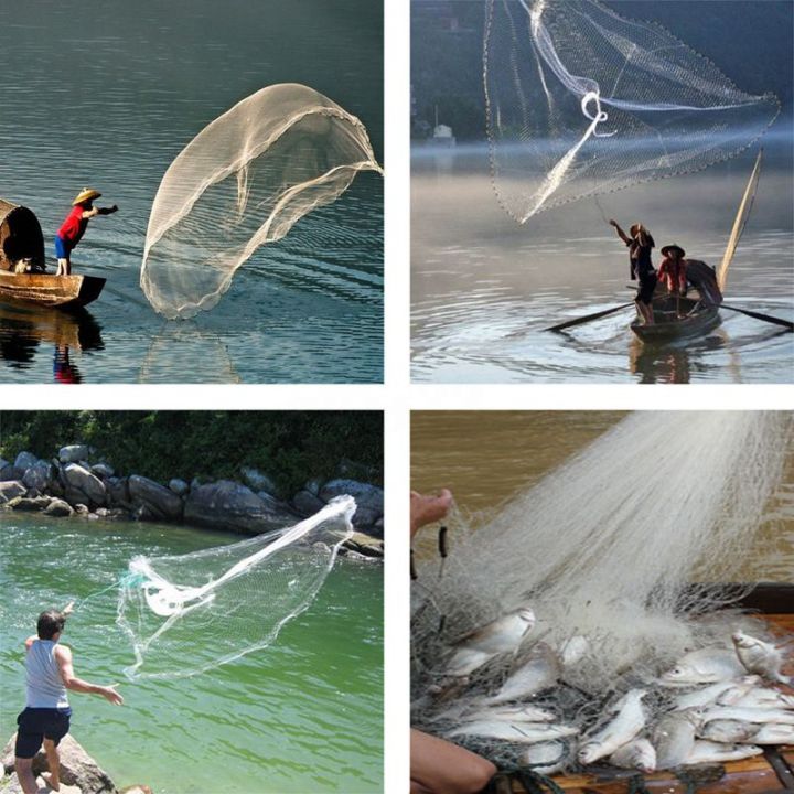 8ft-2-4m-fishing-net-bait-easy-throw-hand-cast-34-inch-strong-nylon-mesh-sinker