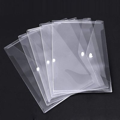 Poly Envelope Folder with Snap Button Closure, Premium Quality Clear Plastic Envelopes,30 Pcs Waterproof Transparent Project Envelope Folder, A4 Letter Size