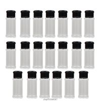 20PcsSet 100Ml Spice Salt Pepper Shakers Black Seasoning Jar Can Pepper Bottle Barbecue Condiment Kitchen Gadget Tool Wholesale