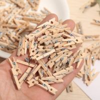 Pegs Clip Clips Photo Wedding Mini Party Dropshipping Clothespin Clips Clips Natural Wooden Wooden 25mm Clips Pins Tacks