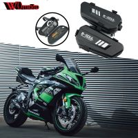 สำหรับคาวาซากินินจา250 300 400 650 1000SX ZX-10RR ZX-10R H2 H2SX H2SXSE มอเตอร์กันน้ำกระเป๋าข้างกระเป๋าสามเหลี่ยมเปลือกแข็ง