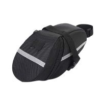 【CW】 Bike Saddle Bag Pouch Storage Wedge Pack With Reflective Stripe Mountain Road Tool Quick Release Zipper Under Seat Outdoor