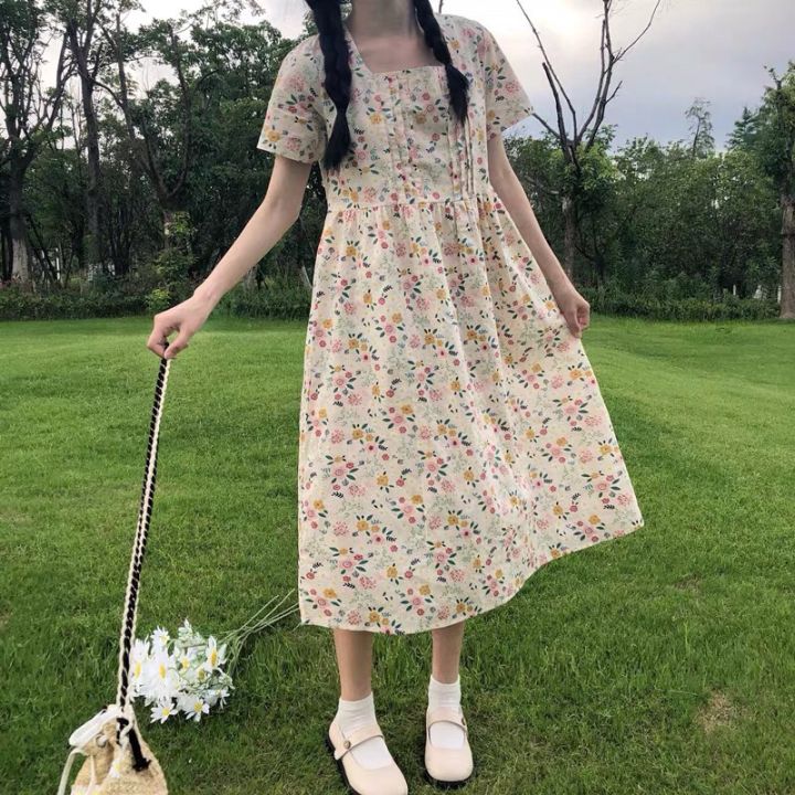 CLZ273 váy hoa nhí vintage tiểu thư Đầm váy babydoll ulzzang hoa ...