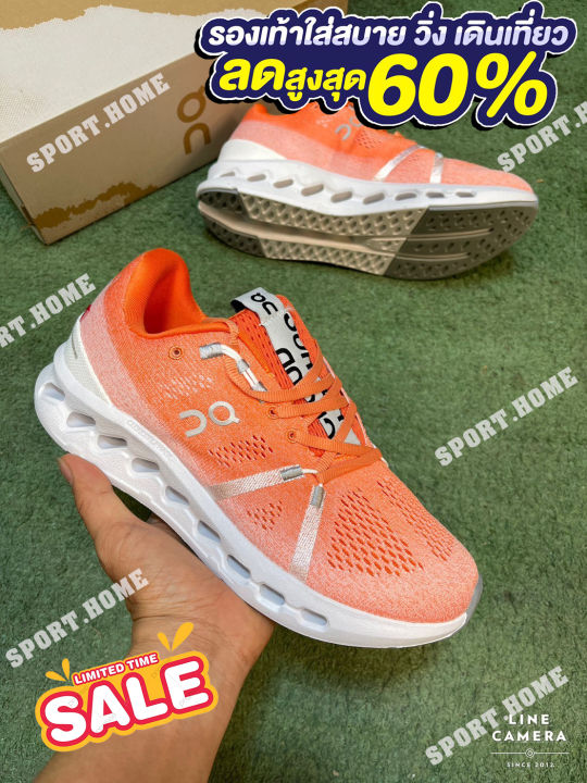 สินค้าใหม่-qc-cloud-black-orange-รองเท้าลำลอง-รองเท้าวิ่ง-สินค้าพร้อมกล่อง
