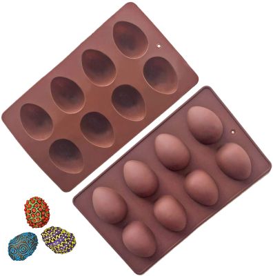พิมพ์ซิลิโคน ไข่ 8 ช่อง(คละสี) 8 cavity eggs  อย่างดี จึงสามารถสัมผัสกับอาหารได้