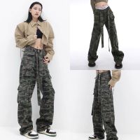 CAMO CARGO DENIM | กางเกงยีนส์ลายทหาร ทรงcargo ผ้าดีมากก มีเชือกเอว งานป้าย KOREA??