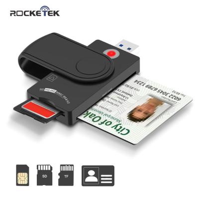 Rocketek USB 2.0สมาร์ทเครื่องอ่านการ์ดหลายตัว SD/TF Micro SD Memory ,ID,บัตรธนบัตร,อะแดปเตอร์ตัวเชื่อมต่อซิม Cloner คอมพิวเตอร์พีซี