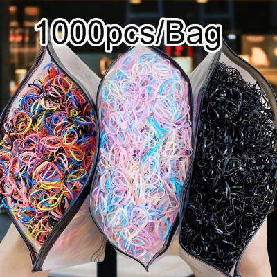 1000pcsPack Girls Colorful Small Disposable Rubber Bands Gum For tail Holder Elastic Hair Bands Fashion Hair Accessories