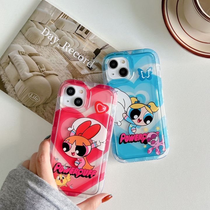 เคสสำหรับ-iphone-14-13-12-11-pro-max-12-13-mini-14-6s-7-8-plus-x-xs-max-xr-เคส-powerpuff-girls-นุ่มใสน่ารักป้องกันการเคาะกันกระแทกป้องกันทุกสัดส่วน-tpu-การ์ตูน