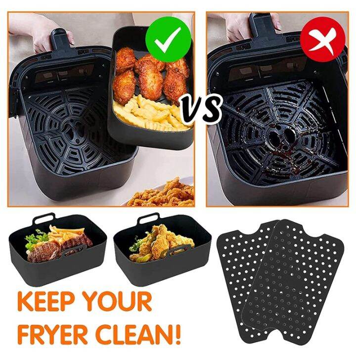 4-pcs-silicone-pot-set-for-dual-air-fryer-non-stick-air-fryer-silicone-basket-for-air-fryer