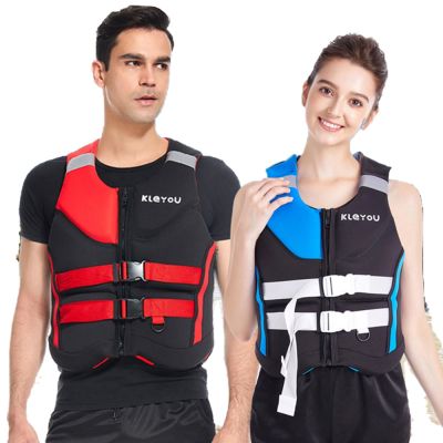 2023 New Adult Neoprene Lifejacket Water Sports Buoyancy Vest for Men and Women Surfing Fishing Motorboat Swimming Lifejacket  Life Jackets