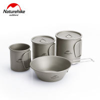 Naturehike 2020 200M 300M 450 600ML Pure Titanium Camping Cup Fold Portable Titanium Tableware Bowl Cup Outdoor Picnic Beer Cup