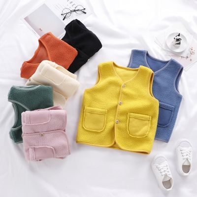 （Good baby store） New children  39;s fleece vest autumn and winter baby cardigan coat to keep warm for boys and girls WT113
