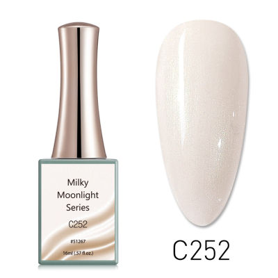 Canni New 16ml UV Nail Gel Polish Milky Moonlight Series C247-C252 SemiPermanent Nailart Manicure Soakoff Varnish Enamel Lacquer