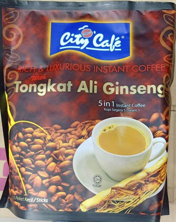 City Cafe Tongkat Ali Ginseng Coffee 5 in 1 Lazada
