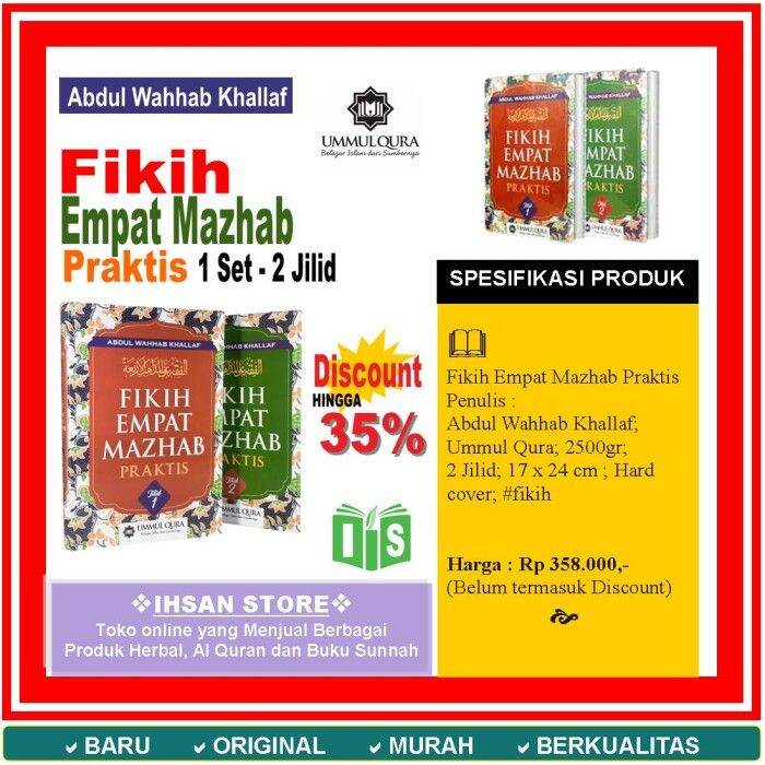 [BISA COD] Buku Fikih Empat Mazhab Praktis 1 Set 2 Jilid Ummul Qura ...