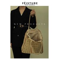 ❦❧✕ [FEITURE Feichiwu] Large-capacity hand-woven single-shoulder tote bag womens 2023 new underarm bag