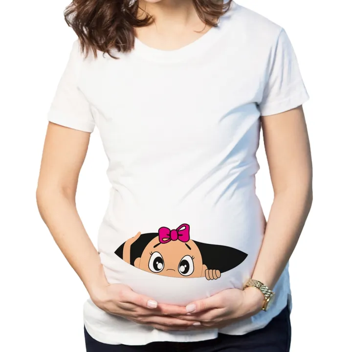 Maternity Pregnancy Clothes Cartoon Baby Peeking Out Funny Maternity Pregnant T | Lazada PH Maternity Pregnancy Clothes Cartoon Baby Peeking Out Funny Maternity Pregnant T | Lazada PH