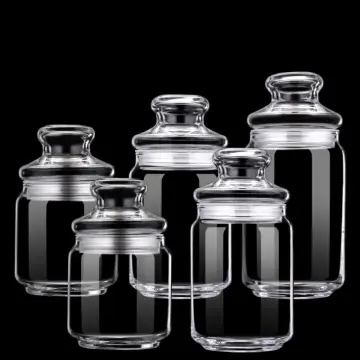 Glass Food Storage Containers with Lids by Sweetzer and Orange - Set of 4  Kitchen Canisters - Candy