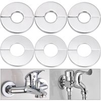 【CW】 1PC Self-Adhesive Shower Faucet Decorative Cover Chrome Finish Stainless Steel Water Pipe Wall Covers Bathroom Accessories