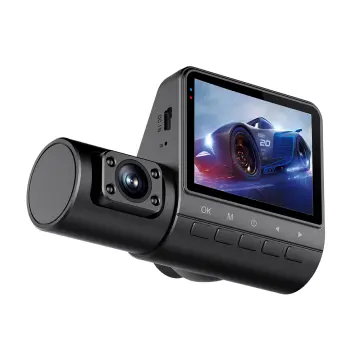 ABS Auto 3 Lenses Dash Cam Loop Recording Battery Powered Rechargeable  Camera