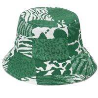 Fashion Bucket Hat for Man Women Animal Pattern Stitching Uni Sun Cap Packable Fisherman Cap Birthday Festival Gift