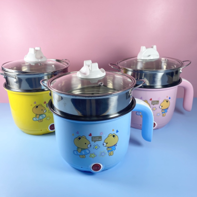 หม้อไฟฟ้าขนาดเล็ก Mini Electric Pot หม้อไฟฟ้า เทปล่อน คละสี หม้อไฟฟ้าอเนกประสงค์ หม้อไฟฟ้ามินิ หม้อทอด หุง ต้ม อุ่น ผัด ล้างทำความสะอาดง่าย หม้อเด็กหอ หม้อต้มไฟฟ้า หม้อต้มอเนกประสงค์ Multi-Function Electric Pot หม้อไฟฟ้าเล็กๆ คละสี