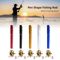 Portable Mini Pen Fishing Rod 1m escopic Pocket Rod Pole With Reel Wheel Collapsible Fishing Accessories 5Colors Dropshipping