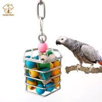 LUCKY CLAW เลิฟเบิร์ด ฟินช์ นกแก้วในสวน ที่แขวนแขวน Budgies กับบล็อก ของเล่นให้นกเคี้ยว เครื่องป้อนอาหาร อุปกรณ์สำหรับนกแก้ว กล่องป้อนอาหาร