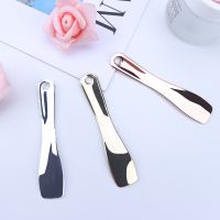 ☈✷☬ 1 Metal Zinc Mini Cosmetic Massage Spoon Gold and Silver Makeup Mask Cream Spoon Eye Cream Stick Beauty Spoon