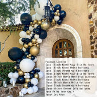 111pcs Matte Navy Blue Balloon Arch Garland Chrome Gold ballons for Baby Shower Wedding Birthday Party Decor Globos