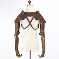 Steampunk Shoulder Armor Armour Woman Man Retro Mechanical Gear Medieval Leather Shawl Costume Cosplay Anime Accessory Prop