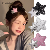 Prettyset】เครื่องประดับผมแนวพังก์สุดเท่สำหรับเด็กผู้หญิง Y2K ที่ติดผมดาวห้าแฉกน่ารักคลิปกิ๊บผมแนวฮาราจูกุ