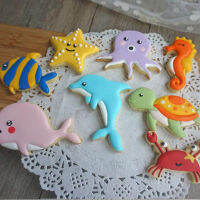 [Gorgeous] Hot Sale 8pcs Sea Fish สัตว์คัตเตอร์เบเกอรี่เค้กตกแต่งคุกกี้แม่พิมพ์ขนม