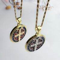 【CW】❒✸♈  Promotion! 22mm Hot Sale Religious Medals Necklace for San Benito Choker Mothers Day