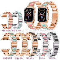 【Hot Sale】 Suitable for Watch7 opal diamond strap iwatch6 stainless steel alloy watch