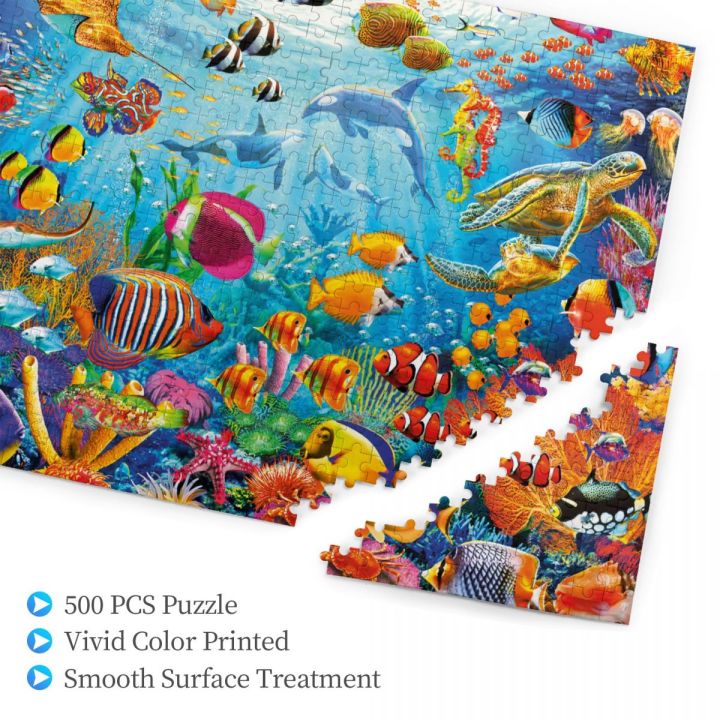 art-of-play-reef-rush-hour-wooden-jigsaw-puzzle-500-pieces-educational-toy-painting-art-decor-decompression-toys-500pcs