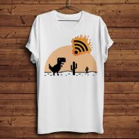 Chrome Trex Game Apocalypsis Signal Funny T Shirt Men White Cool Geek Tshirt Homme