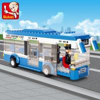 ProudNada Toys ของเล่นเด็กชุดตัวต่อเลโก้รถเมล์ Sluban TOWN SAFE COMFORT FAST  235 PCS B0330